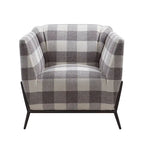 Duval Black Flared Armrest Accent Chair