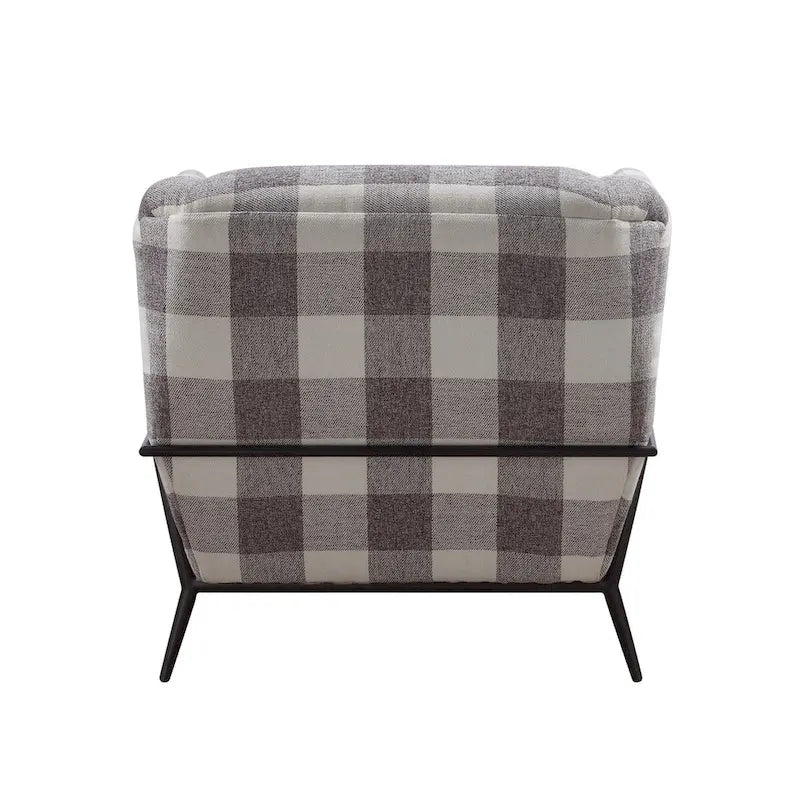 Duval Black Flared Armrest Accent Chair