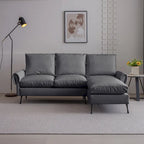 Modern L-Shaped Sofa Couch With Reversible Chaise Lounge
