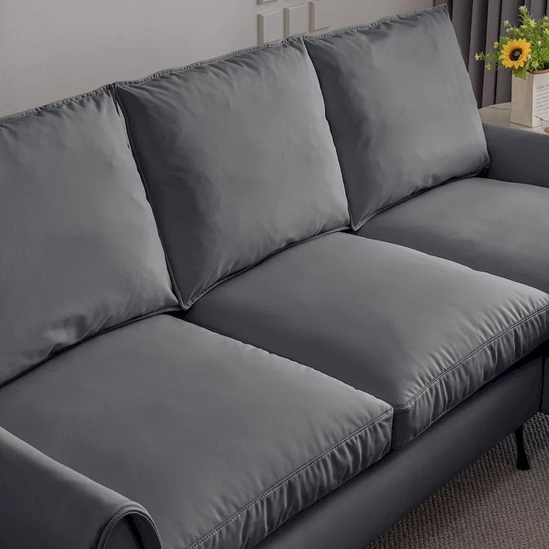 Modern L-Shaped Sofa Couch With Reversible Chaise Lounge