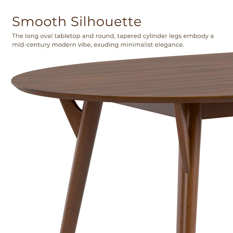 Furniture of America Beau II Mid-century Walnut 7-Piece Dining Table Set