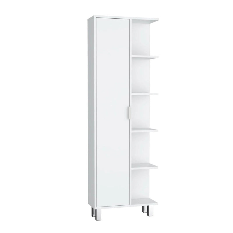 Crovie 63 Tall Modern Bathroom Seven Shelves Tall Linen Tower