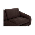 NADAAL STUDIOS Drew, Sectional with Reversible Chaise, Dark Brown - 98 X 59.2 X 33.5