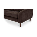 NADAAL STUDIOS Drew, Sectional with Reversible Chaise, Dark Brown - 98 X 59.2 X 33.5