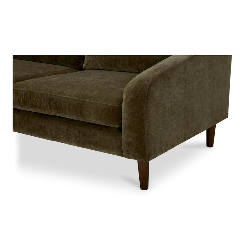 NADAAL STUDIOS Drew, Sectional with Reversible Chaise, Dark Brown - 98 X 59.2 X 33.5