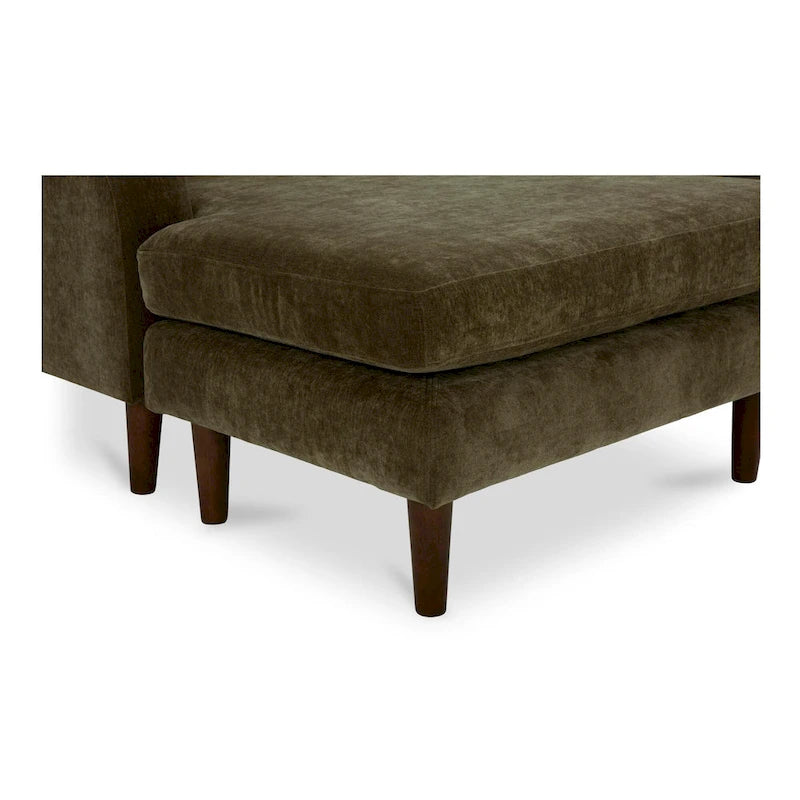 NADAAL STUDIOS Drew, Sectional with Reversible Chaise, Dark Brown - 98 X 59.2 X 33.5