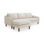 NADAAL STUDIOS Drew, Sectional with Reversible Chaise, Dark Brown - 98 X 59.2 X 33.5