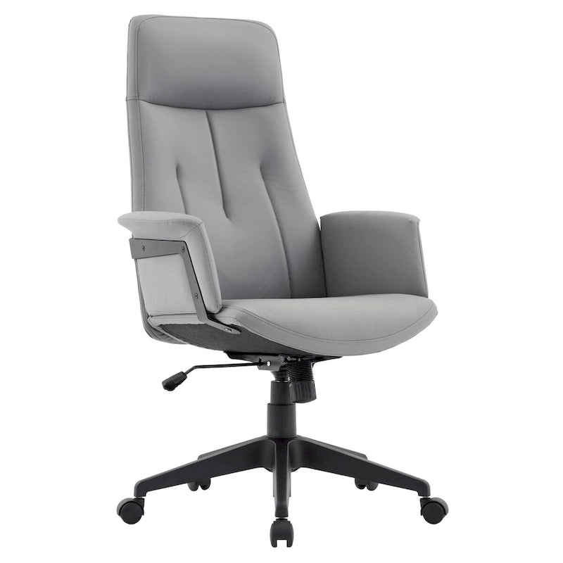 Leather Office Computer Chair Adjustable Height Swivel Desk Chair With Lumbar Support Inifini Collection