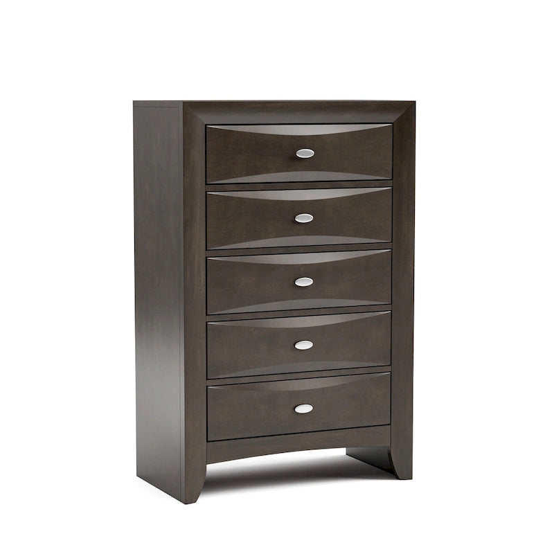 Furniture of America Brent Traditional 5-Drawer Solid Wood Chest