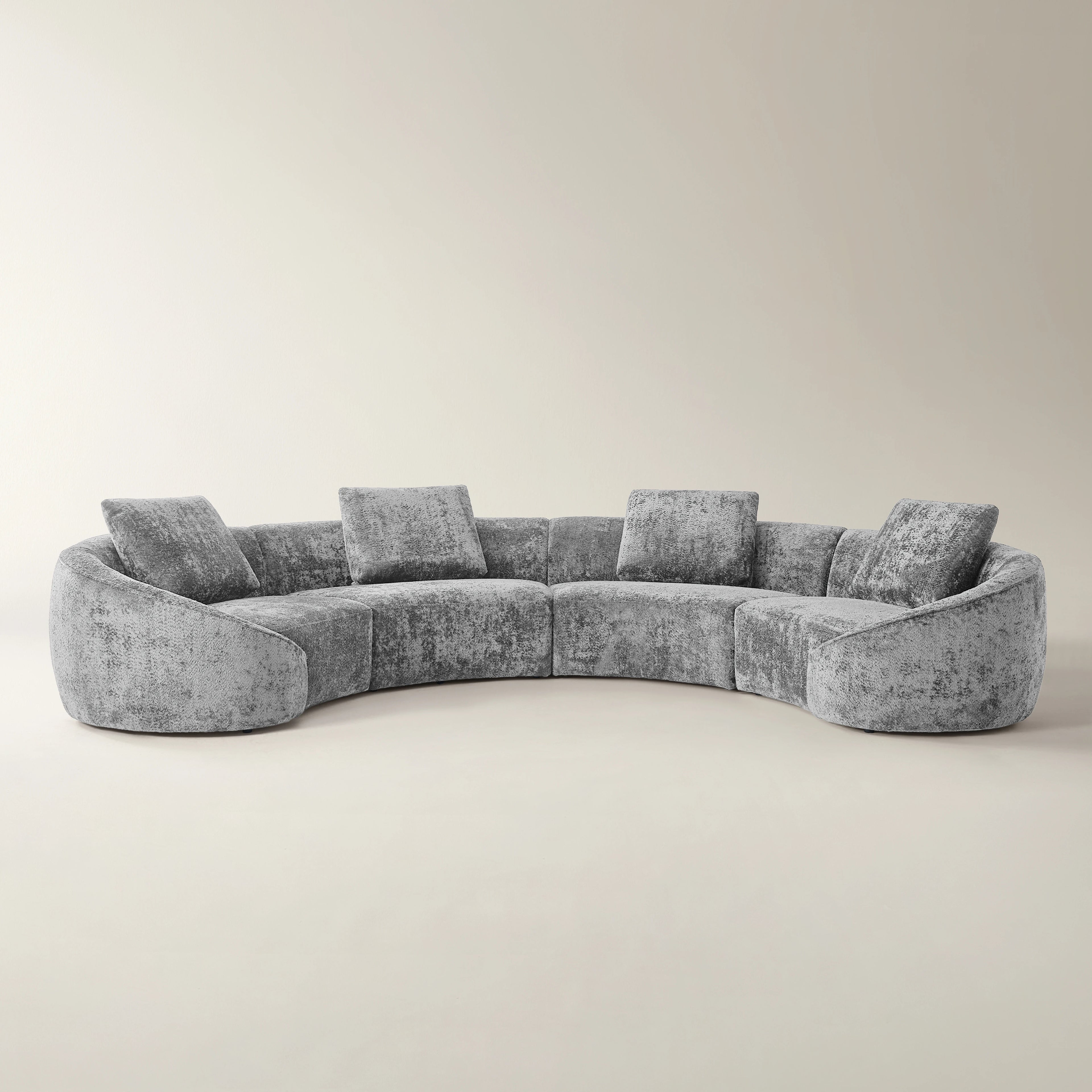 Modern 3-Seater Sofa with Linen Upholstery