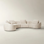 Modern 3-Seater Sofa with Linen Upholstery