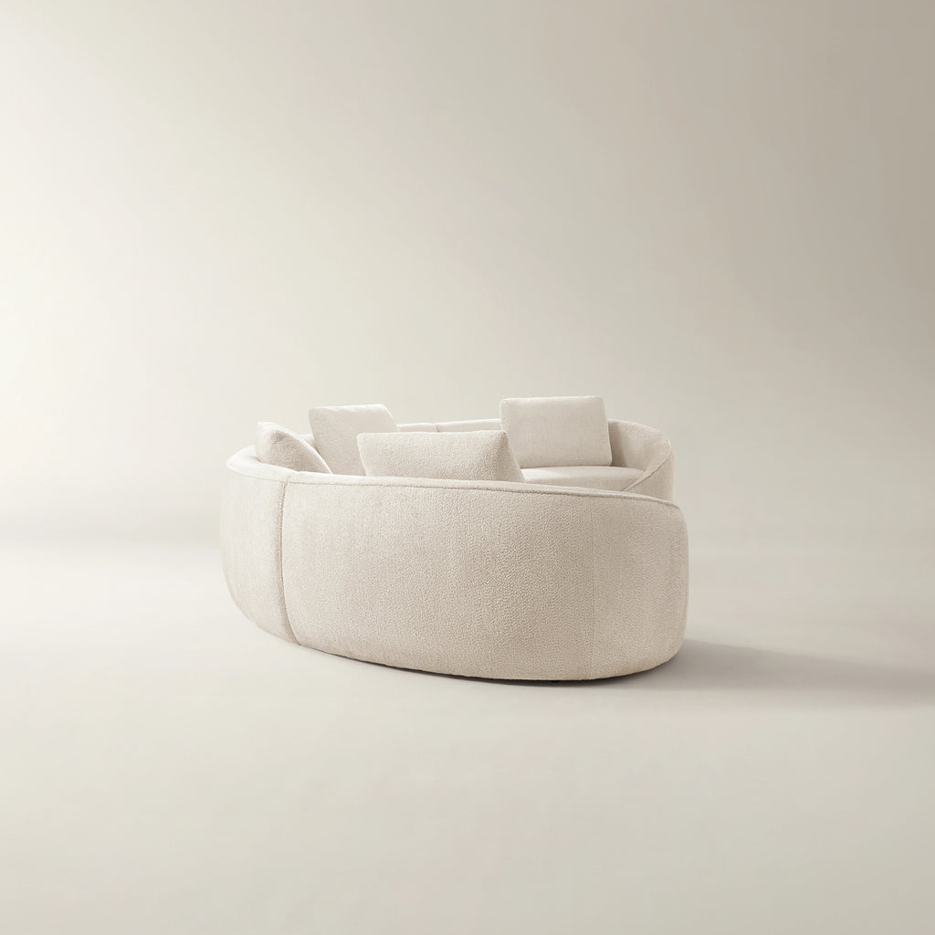 Modern 3-Seater Sofa with Linen Upholstery