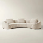 Modern 3-Seater Sofa with Linen Upholstery