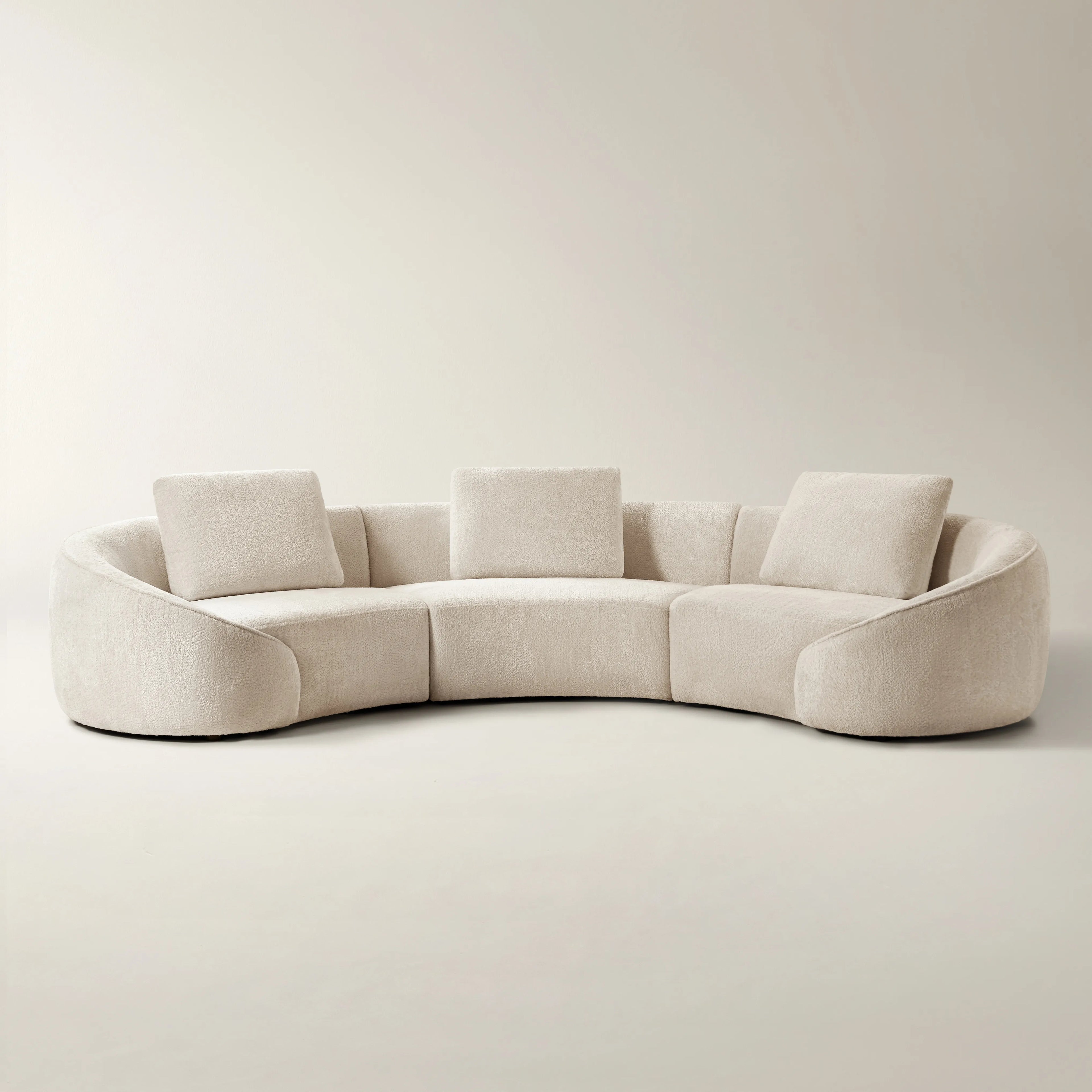 Modern 3-Seater Sofa with Linen Upholstery
