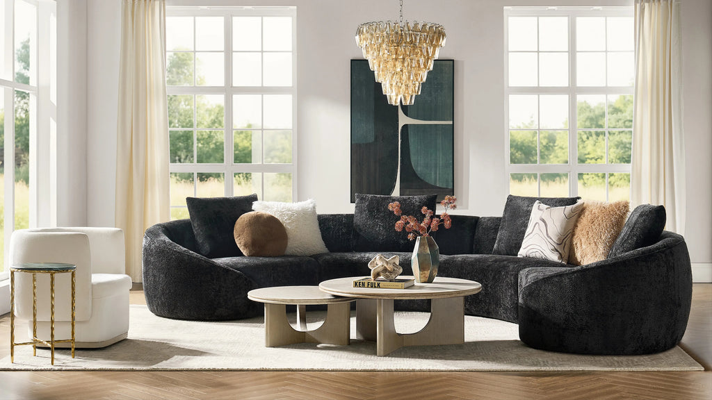 Modern 3-Seater Sofa with Linen Upholstery